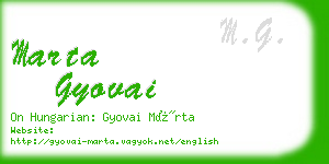 marta gyovai business card